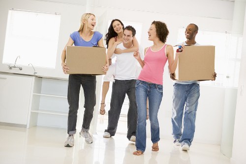 Removal van and moving boxes for a local Crayford home move