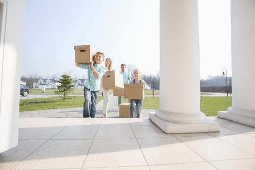 House movers planning a move in Crayford residential street