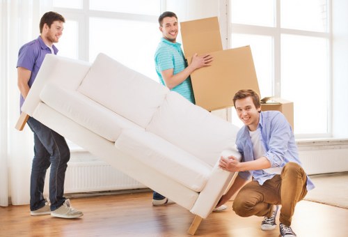 Local moving van ready for furniture and box transport in Crayford