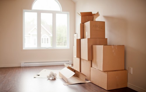 Commercial furniture and equipment being moved for a Crayford office