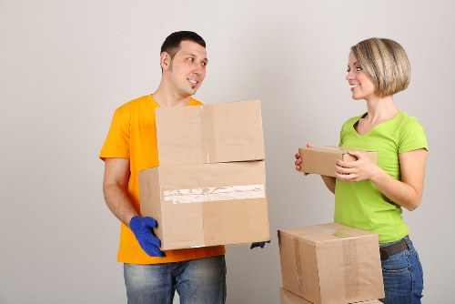 Furniture loading into a removals van for a Crayford move